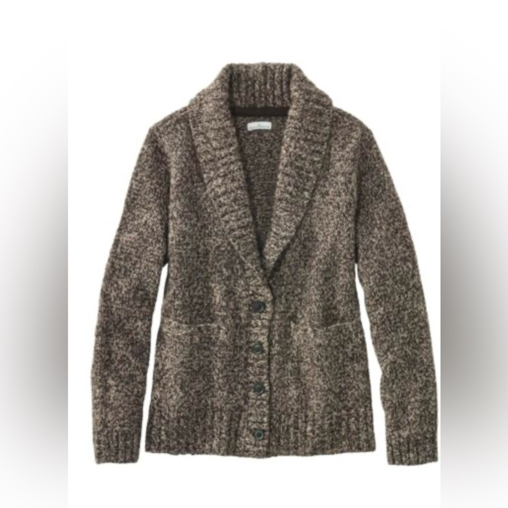 L.L. Bean Signature Ragg Wool Cardigan Sweater Women’s Small